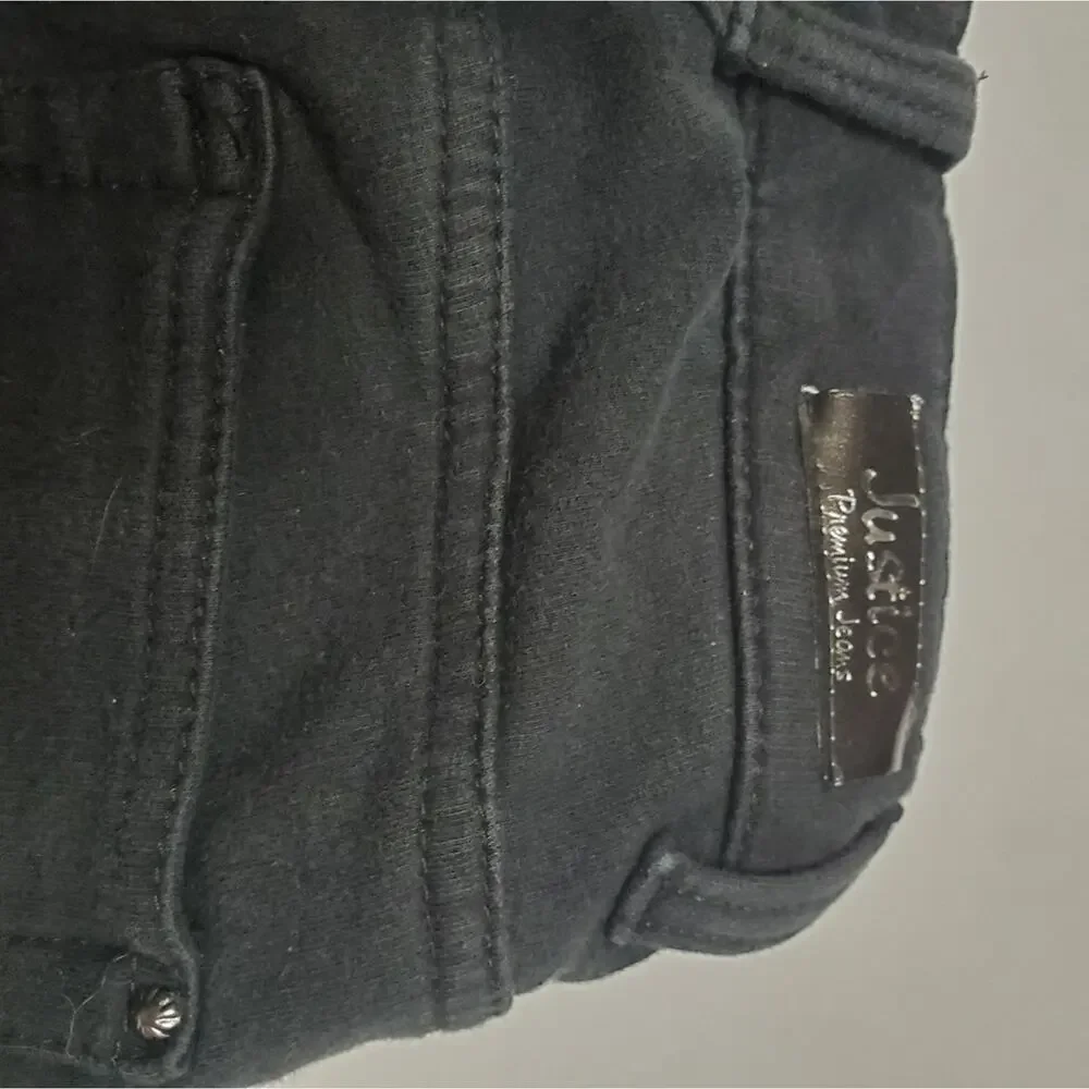 Justice Shorts Girl 7 Black Comfort Stretch Bermuda Style Comfort Stretch Modest